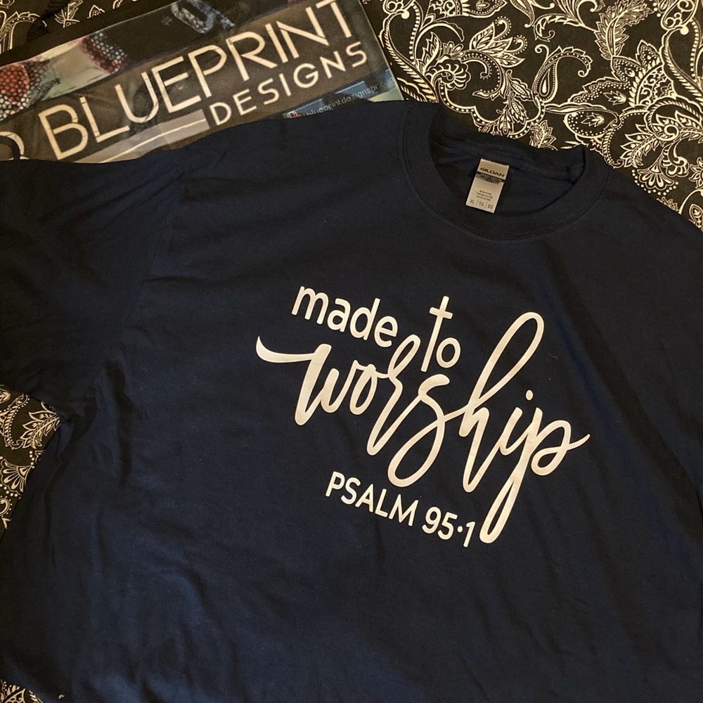 WORSHIP • HTV TEE • L • XL • UNISEX •NWT